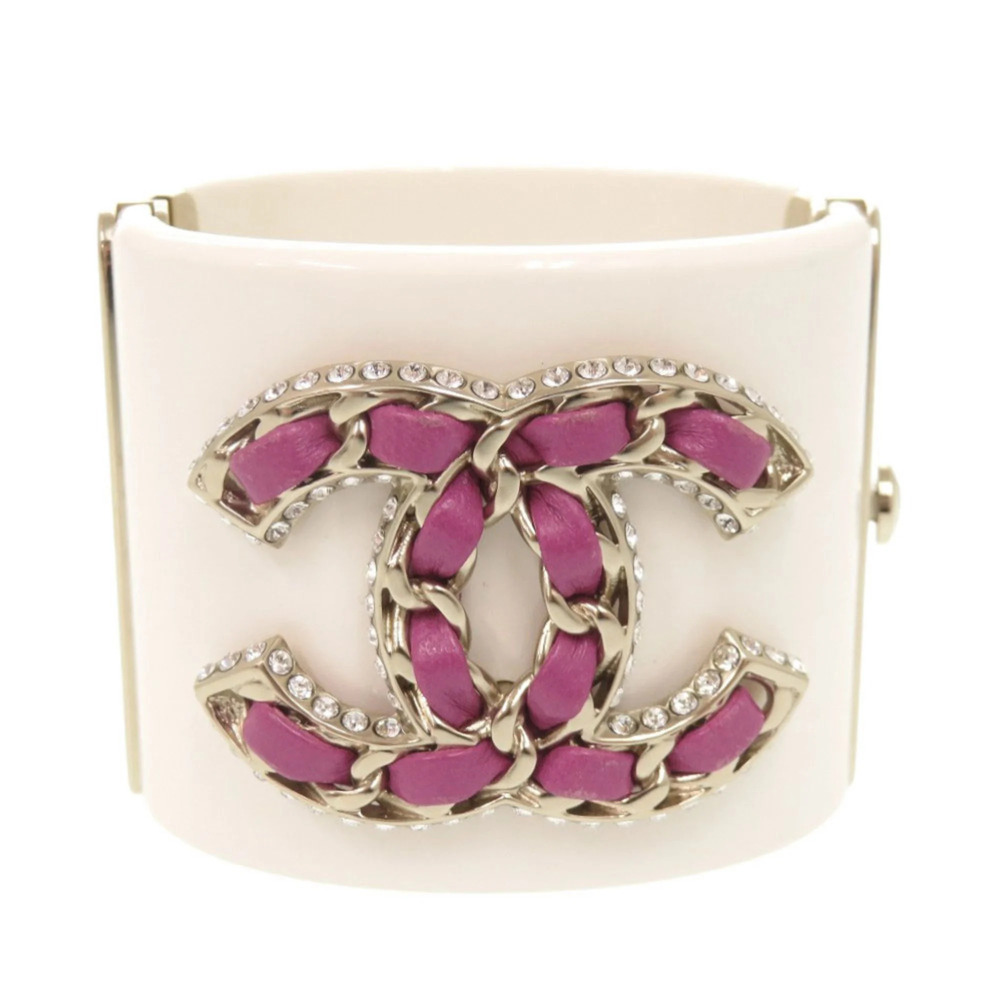 CHANEL Pink Logo Bracelet
